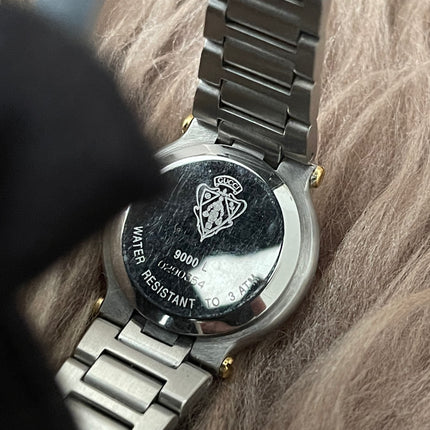 Preloved Authentic Gucci 9000L Two-Tone Black Dial Vintage Watch