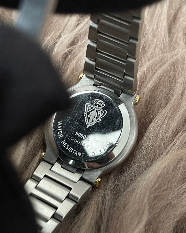 Preloved Authentic Gucci 9000L Two-Tone Black Dial Vintage Watch