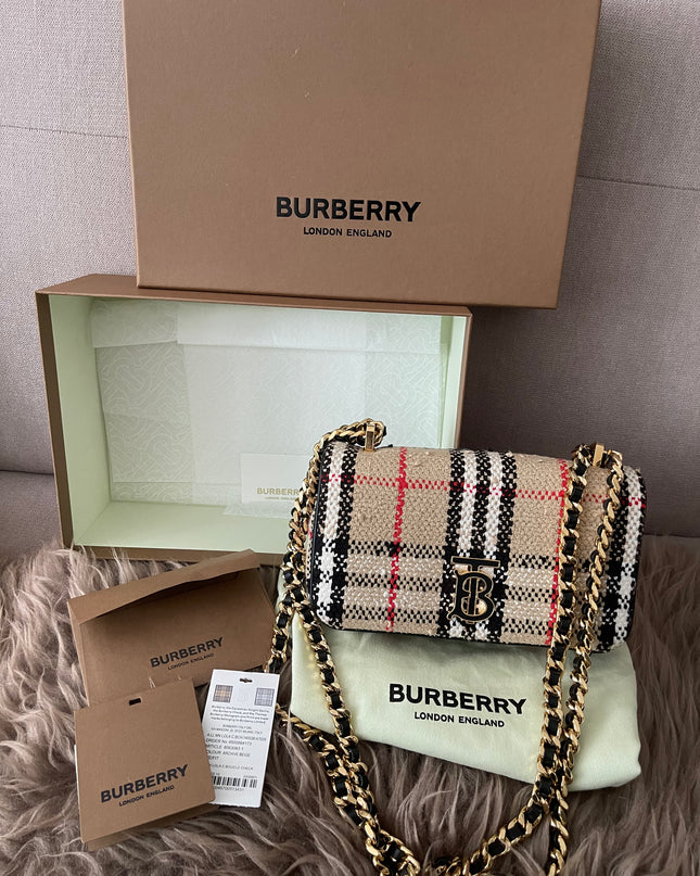 Preloved Authentic Burberry Lola Mini checked crossbody bag