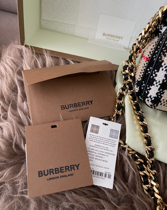 Preloved Authentic Burberry Lola Mini checked crossbody bag