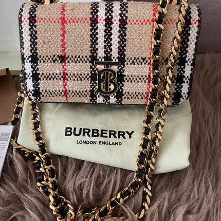 Preloved Authentic Burberry Lola Mini checked crossbody bag