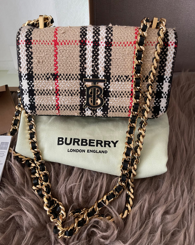 Preloved Authentic Burberry Lola Mini checked crossbody bag