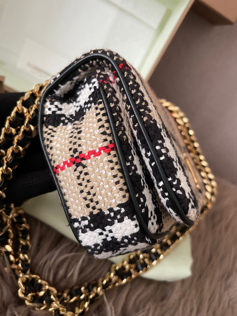 Preloved Authentic Burberry Lola Mini Crossbody Bag — Checked Canvas