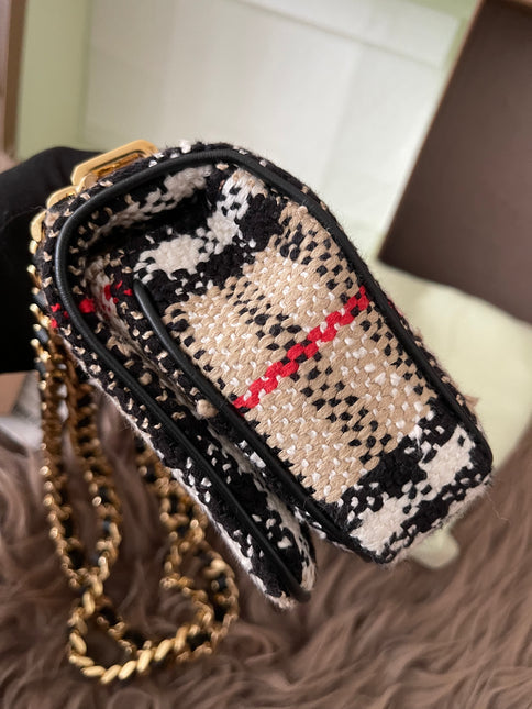 Preloved Authentic Burberry Lola Mini Crossbody Bag — Checked Canvas