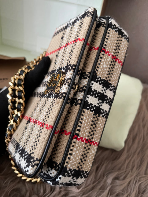 Preloved Authentic Burberry Lola Mini Crossbody Bag — Checked Canvas