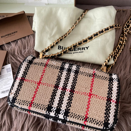 Preloved Authentic Burberry Lola Mini checked crossbody bag