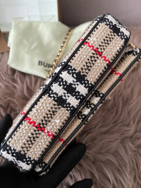 Preloved Authentic Burberry Lola Mini Crossbody Bag — Checked Canvas