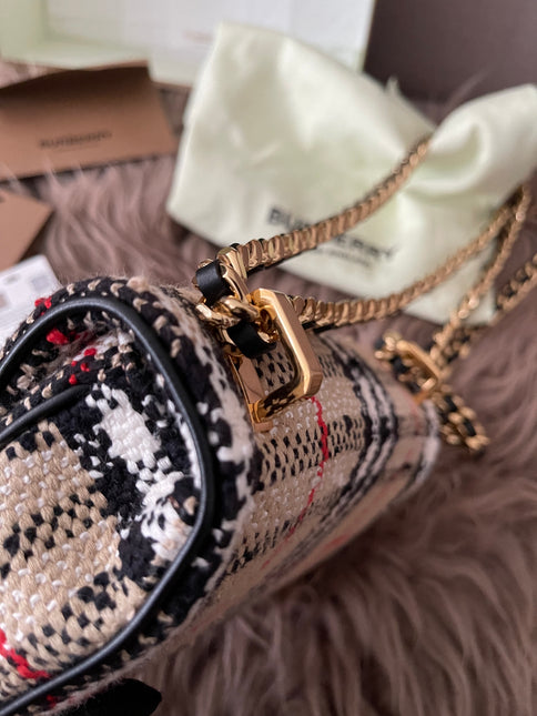 Preloved Authentic Burberry Lola Mini Crossbody Bag — Checked Canvas