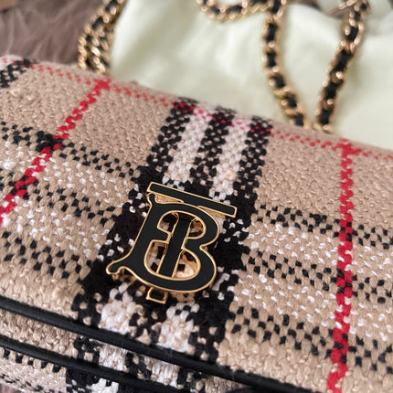 Preloved Authentic Burberry Lola Mini checked crossbody bag
