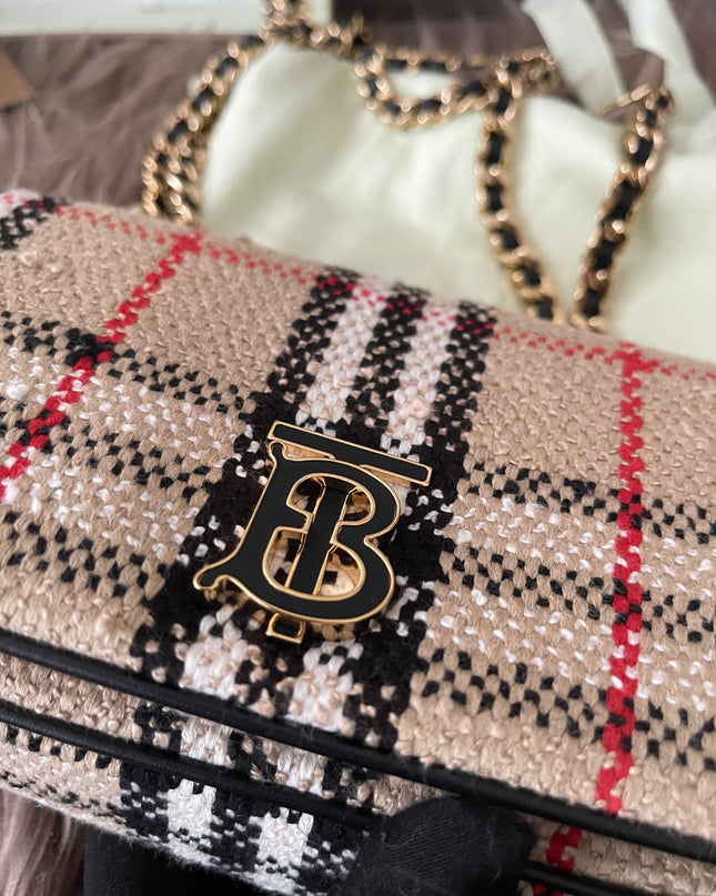 Preloved Authentic Burberry Lola Mini checked crossbody bag