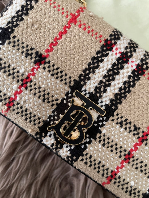 Preloved Authentic Burberry Lola Mini Crossbody Bag — Checked Canvas