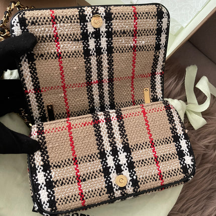 Preloved Authentic Burberry Lola Mini checked crossbody bag