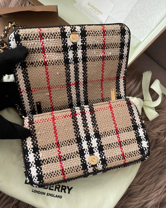 Preloved Authentic Burberry Lola Mini checked crossbody bag