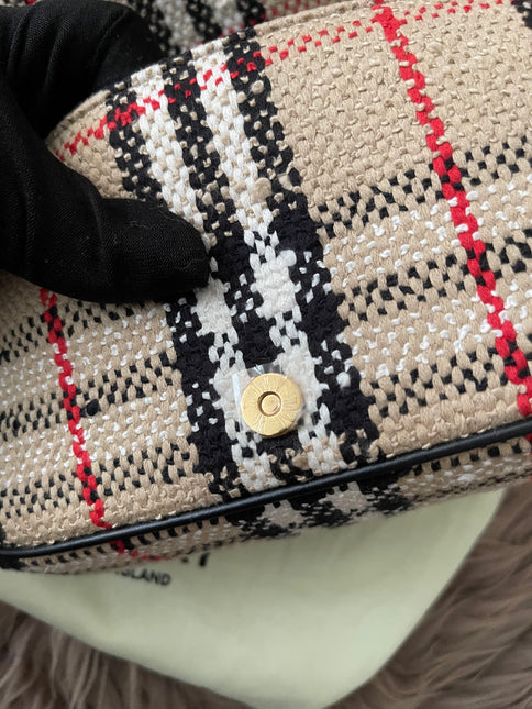 Preloved Authentic Burberry Lola Mini Crossbody Bag — Checked Canvas