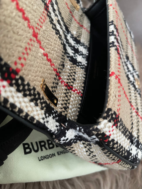 Preloved Authentic Burberry Lola Mini Crossbody Bag — Checked Canvas