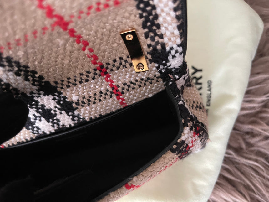 Preloved Authentic Burberry Lola Mini Crossbody Bag — Checked Canvas