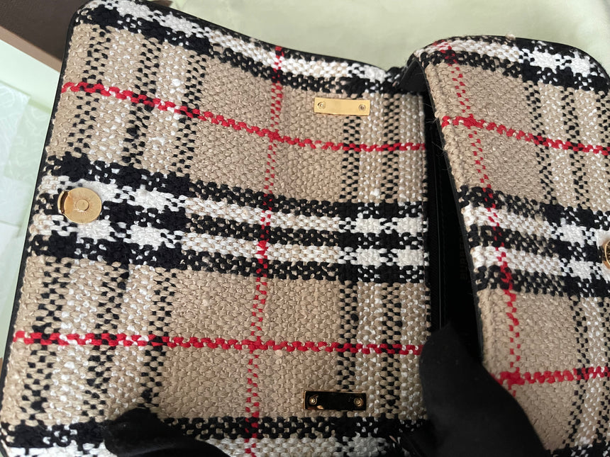 Preloved Authentic Burberry Lola Mini Crossbody Bag — Checked Canvas