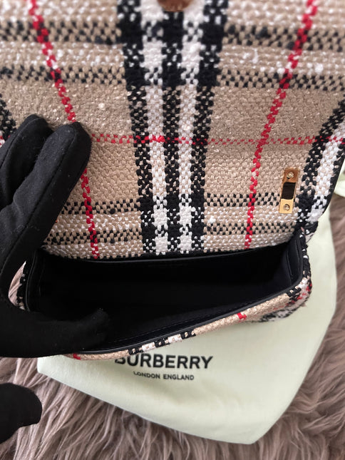 Preloved Authentic Burberry Lola Mini Crossbody Bag — Checked Canvas