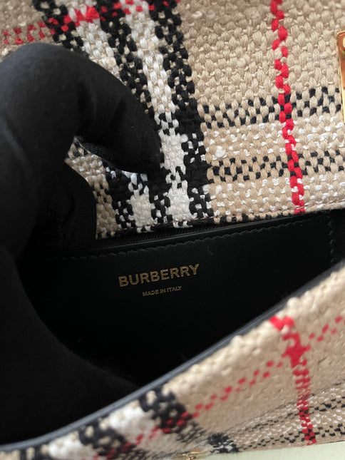 Preloved Authentic Burberry Lola Mini Crossbody Bag — Checked Canvas
