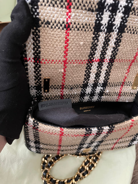 Preloved Authentic Burberry Lola Mini Crossbody Bag — Checked Canvas