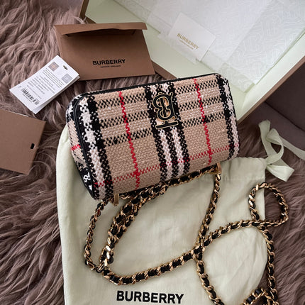 Preloved Authentic Burberry Lola Mini checked crossbody bag