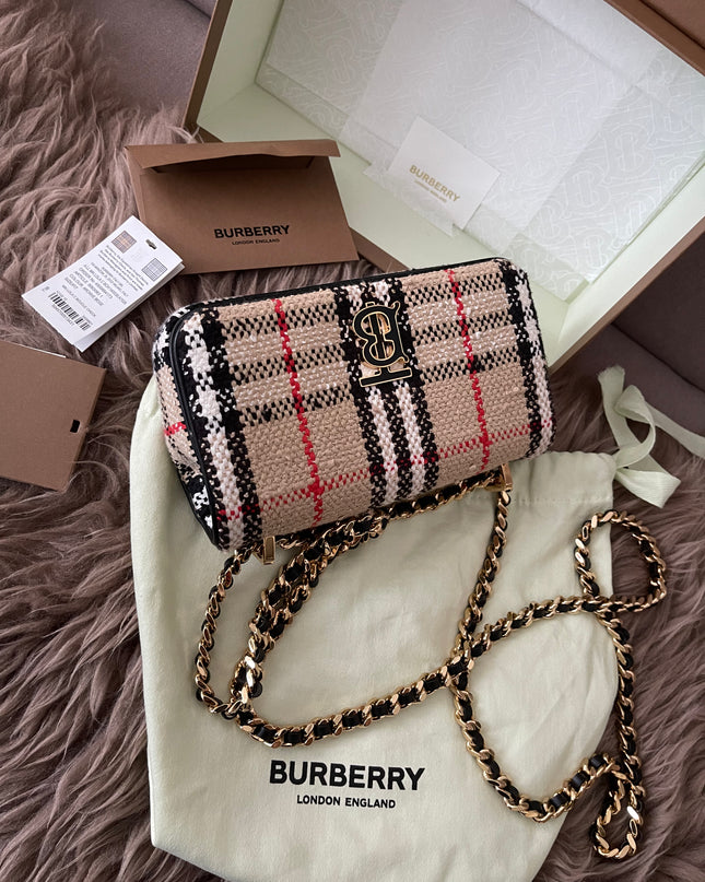 Preloved Authentic Burberry Lola Mini checked crossbody bag