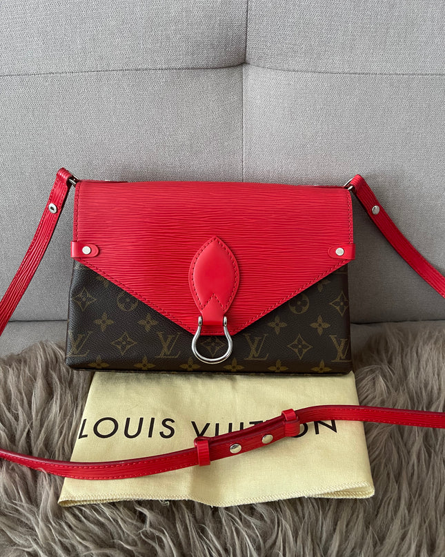 Preloved Authentic  Louis Vuitton Saint Michel Epi leather flap