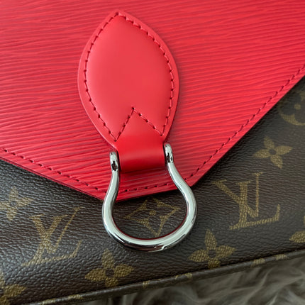 Preloved Authentic  Louis Vuitton Saint Michel Epi leather flap