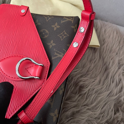 Preloved Authentic  Louis Vuitton Saint Michel Epi leather flap