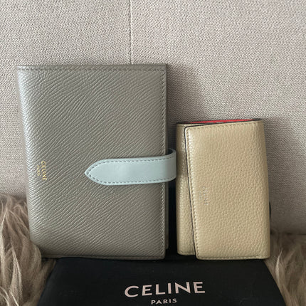 Preloved Authentic Celine Leather Wallet and Key Holder Set