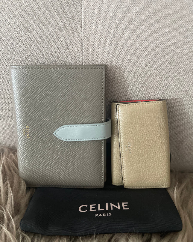 Preloved Authentic Celine Leather Wallet and Key Holder Set