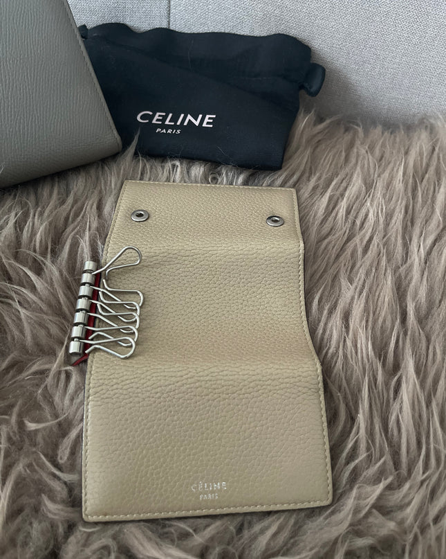 Preloved Authentic Celine Leather Wallet and Key Holder Set