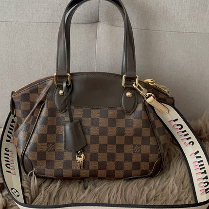 Preloved Authentic Unused Louis Vuitton logo jacquard canvas shoulder strap
