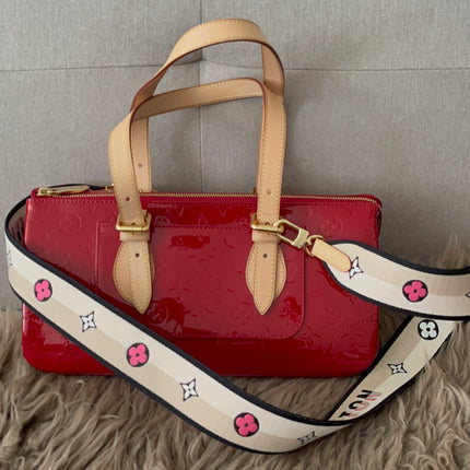 Preloved Authentic Unused Louis Vuitton logo jacquard canvas shoulder strap
