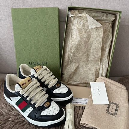 Preloved Authentic Gucci Screener Low-Top Sneakers SZ35
