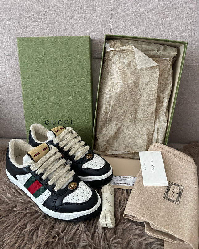 Preloved Authentic Gucci Screener Low-Top Sneakers SZ35