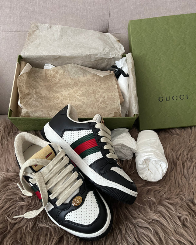 Preloved Authentic Gucci Screener Low-Top Sneakers SZ35