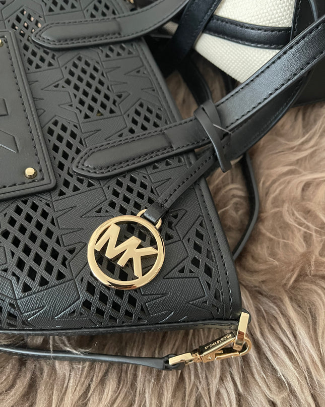 Preloved Authentic Michael Kors Kimber Small 2-in-1 Perforated &amp; Embossed Faux Leather Tote Bag