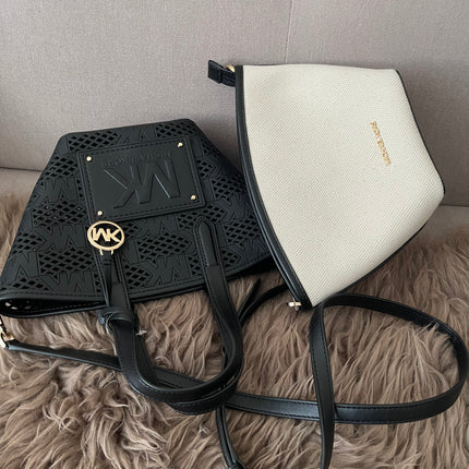 Preloved Authentic Unused Michael Kors Kimber Small 2-in-1 Perforated & Embossed Faux Leather Tote Bag