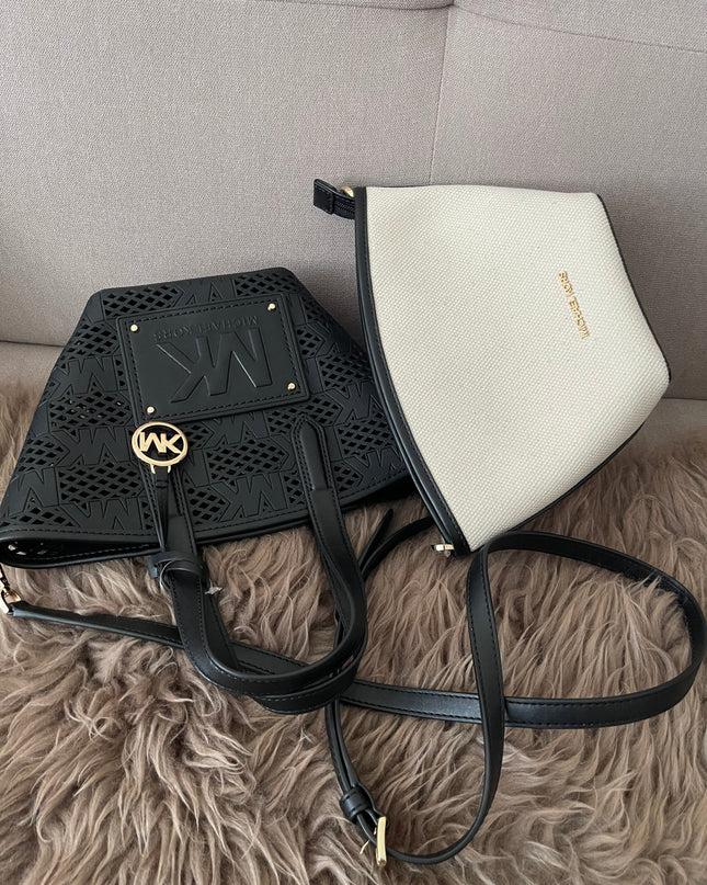 Preloved Authentic Michael Kors Kimber Small 2-in-1 Perforated &amp; Embossed Faux Leather Tote Bag