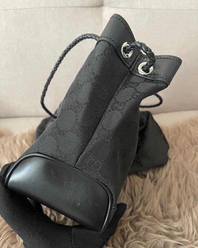 Preloved Authentic Gucci Black GG Canvas Gifford Tote Bag