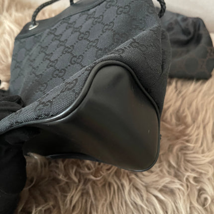 Preloved Authentic Gucci Black GG Canvas Gifford Tote Bag