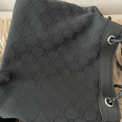 Preloved Authentic Gucci Black GG Canvas Gifford Tote Bag