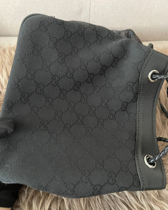 Preloved Authentic Gucci Black GG Canvas Gifford Tote Bag