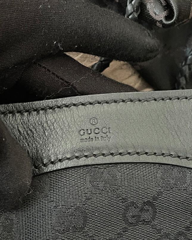 Preloved Authentic Gucci Black GG Canvas Gifford Tote Bag