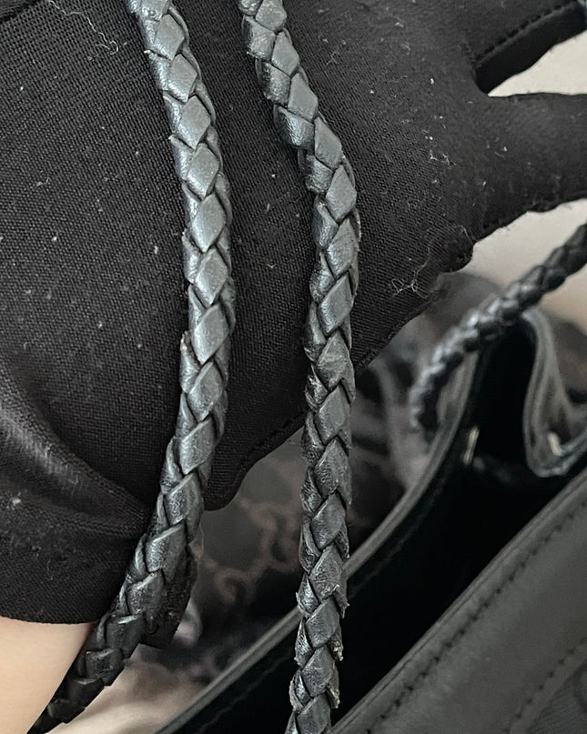 Preloved Authentic Gucci Black GG Canvas Gifford Tote Bag