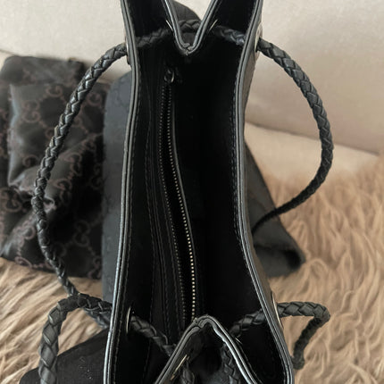 Preloved Authentic Gucci Black GG Canvas Gifford Tote Bag