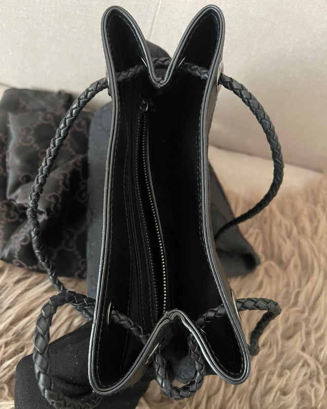 Preloved Authentic Gucci Black GG Canvas Gifford Tote Bag