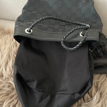 Preloved Authentic Gucci Black GG Canvas Gifford Tote Bag