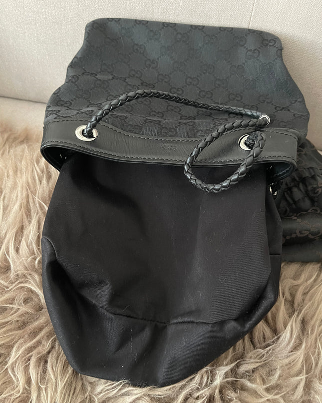 Preloved Authentic Gucci Black GG Canvas Gifford Tote Bag